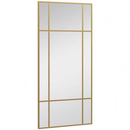 Dekorativ Väggspegel Guld Metallram 110 x 50 cm