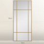 Dekorativ Väggspegel Guld Metallram 110 x 50 cm