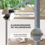 Trädgård Pergola 3 x 3 m Utdragbart Tak Metallram Grå
