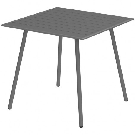Fyrkant Trädgårdsbord Metallram Grå 80 x 80 x 74 cm