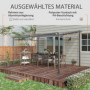 Utdragbar Pergola 397 x 295 cm – Justerbart Tak Mörkgrå