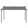 Utdragbar Pergola 397 x 295 cm – Justerbart Tak Mörkgrå