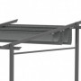 Utdragbar Pergola 397 x 295 cm – Justerbart Tak Mörkgrå
