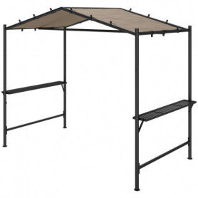 Paviljong till Grill med Hyllor 277 x 149 x 230 cm Khaki