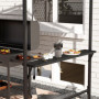 Paviljong till Grill med Hyllor 277 x 149 x 230 cm Khaki