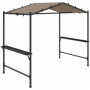 Paviljong till Grill med Hyllor 277 x 149 x 230 cm Khaki