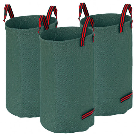 Trädgårdssäck 3 x 120 L med Handtag Grön