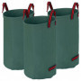 Trädgårdssäck 3 x 120 L med Handtag Grön