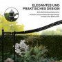 Pergola 2,5 x 3 m Väggmonterat Metallram Mörkgrå