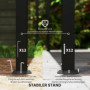 Pergola 3 x 5 m Väggmonterat Metallram Mörkgrå