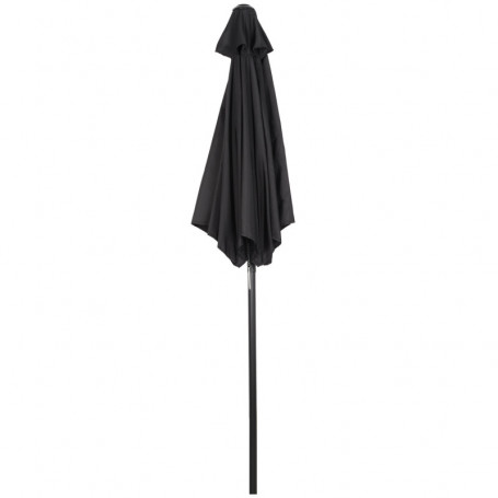 Parasoll Ø196 cm Hopfällbar Svart