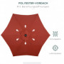 Parasoll Ø196 cm Hopfällbar Röd