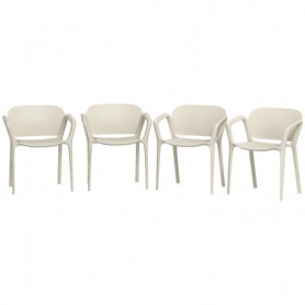 Trädgårdsstolar 4 st Väderbeständiga i Plast upp till 120 kg
