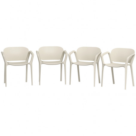 Trädgårdsstolar 4 st Väderbeständiga i Plast upp till 120 kg
