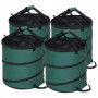Robust Trädgårdssäck 4 x 86 L med Handtag Grön