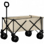 Trädgårdsvagn / Utflykt vagn 100 kg Hopfällbar 90 x 48 x 92 cm beige
