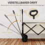 Trädgårdsvagn / Utflykt vagn 100 kg Hopfällbar 90 x 48 x 92 cm beige