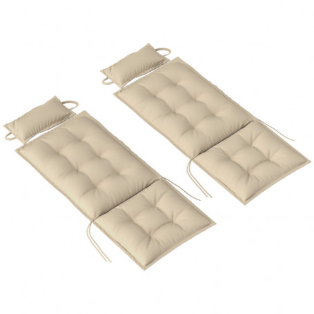 Dyna för Solstol 2 st 50 x 116 x 5 cm, Beige