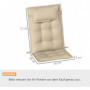 Dyna för Solstol 2 st 50 x 116 x 5 cm, Beige
