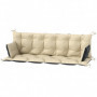 Dyna till Bänk med ryggstöd och armstöd 180 x 110 x 8 cm, beige