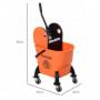 Svabbvagn med Moppress 26 L Orange