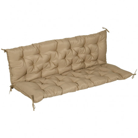 Bänkdyna 150 x 98 x 8 cm Khaki Tjock Skumfyllning