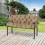 Bänkdyna 150 x 98 x 8 cm Khaki Tjock Skumfyllning