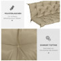 Bänkdyna 150 x 98 x 8 cm Khaki Tjock Skumfyllning