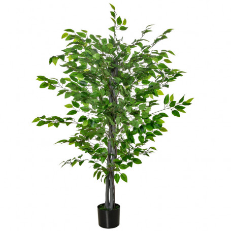 Konstgjord Ficusväxt 135 cm Plast Grön