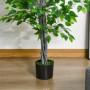 Konstgjord Ficusväxt 135 cm Plast Grön