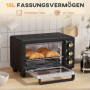 Kompakt Miniugn 16L med justerbar värme & timer