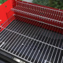 Metall Kolgrill med Hjul Höjdjusterbart 103x47x95 cm Röd