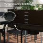 Metall Kolgrill med Hjul Höjdjusterbart 103x47x95 cm Svart