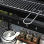 Metall Kolgrill med Hjul Höjdjusterbart 103x47x95 cm Svart