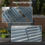 Trädgårdsbänk Aluminium 123 x 67 x 79 cm Blå