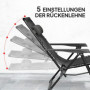 Solstol 2 st med Bord 90 x 56 x 110 cm Svart