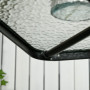 Trädgårdsbord med Härdat Glas och Paraplyhål – 76 x 76 cm