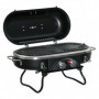 Portabel Gasolgrill 2 Brännare 66 x 34,5 x 37 cm Svart