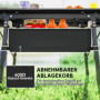 Campingbord med Förvaringskorg Hopfällbar Aluminium Svart