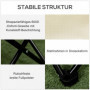 Campingstol Hopfällbar, Stålram, Tygsits, Bärväska, Vit