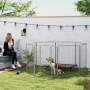 Flexibel Hundbur i Silver Stål – Justerbar & Elegant
