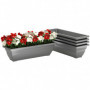 Blomlåda 5-pack 59 x 21 x 16 cm, Grå