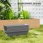 Blomlåda 5-pack 59 x 21 x 16 cm, Grå