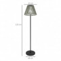 Solcell Golvlampa i Grå Rotting – Ø33 x 135 cm