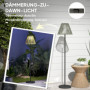Solcell Golvlampa i Grå Rotting – Ø33 x 135 cm