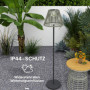 Solcell Golvlampa i Grå Rotting – Ø33 x 135 cm