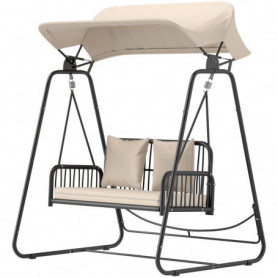 Hammock Gånga 2-sits med Soltak 149 x 121 x 180 cm Khaki