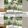 Hammock Gånga 2-sits med Soltak 149 x 121 x 180 cm Khaki