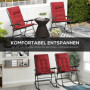 Dyna för Solstol 2 st 50 x 116 x 5 cm, Röd
