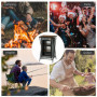 Campingbord med 3 Hyllor Grå